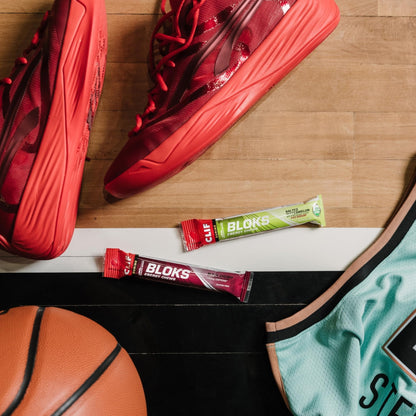 CLIF BLOKS - Mountain Berry Flavor - Energy Chews - Non-GMO - Plant Based - Fast Fuel for Cycling and Running - Quick Carbohydrates and Electrolytes - 2.12 oz. (18 Count) - Maple Wellness Supplements
