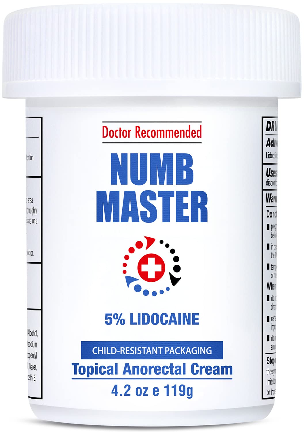 Clinical Resolution Numb Master 5% Lidocaine Cream Fast-Acting OTC anesthetic for Pain, Itch, Burns & Hemorrhoids with Vitamin E & Aloe for Soothing Relief Maximum Strength 4.2 Ounce - Maple Wellness Supplements