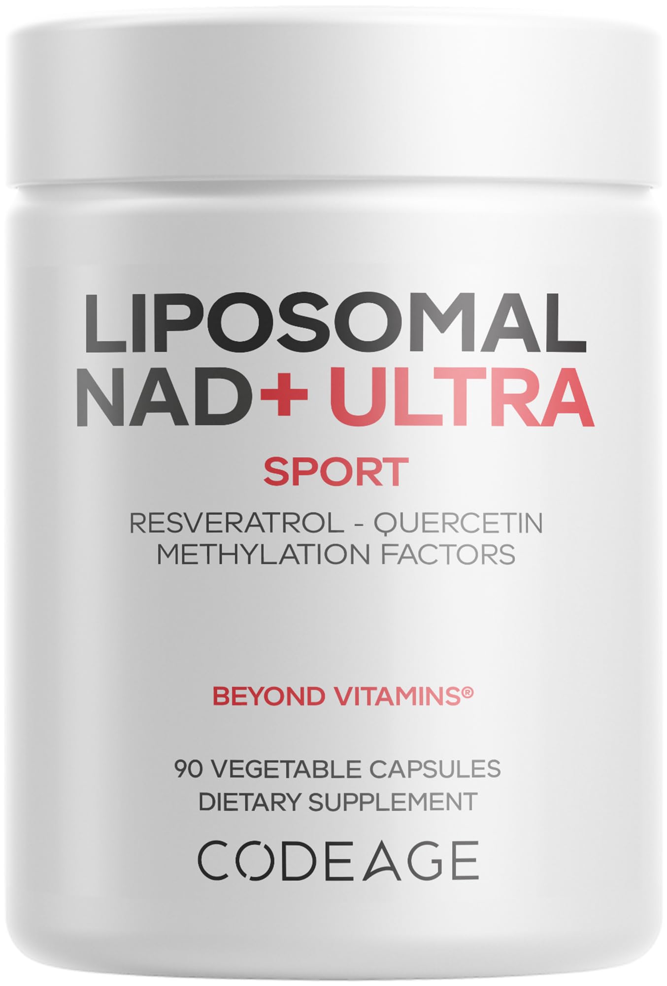 Codeage Liposomal NAD+ with Resveratrol & Vitamin B - NAD Plus Ultra for Energy & Healthy Aging Support - NAD Vitamin Supplement with Quercetin, Betaine, Riboflavin - Bioavailable - 90 Capsules - Maple Wellness Supplements