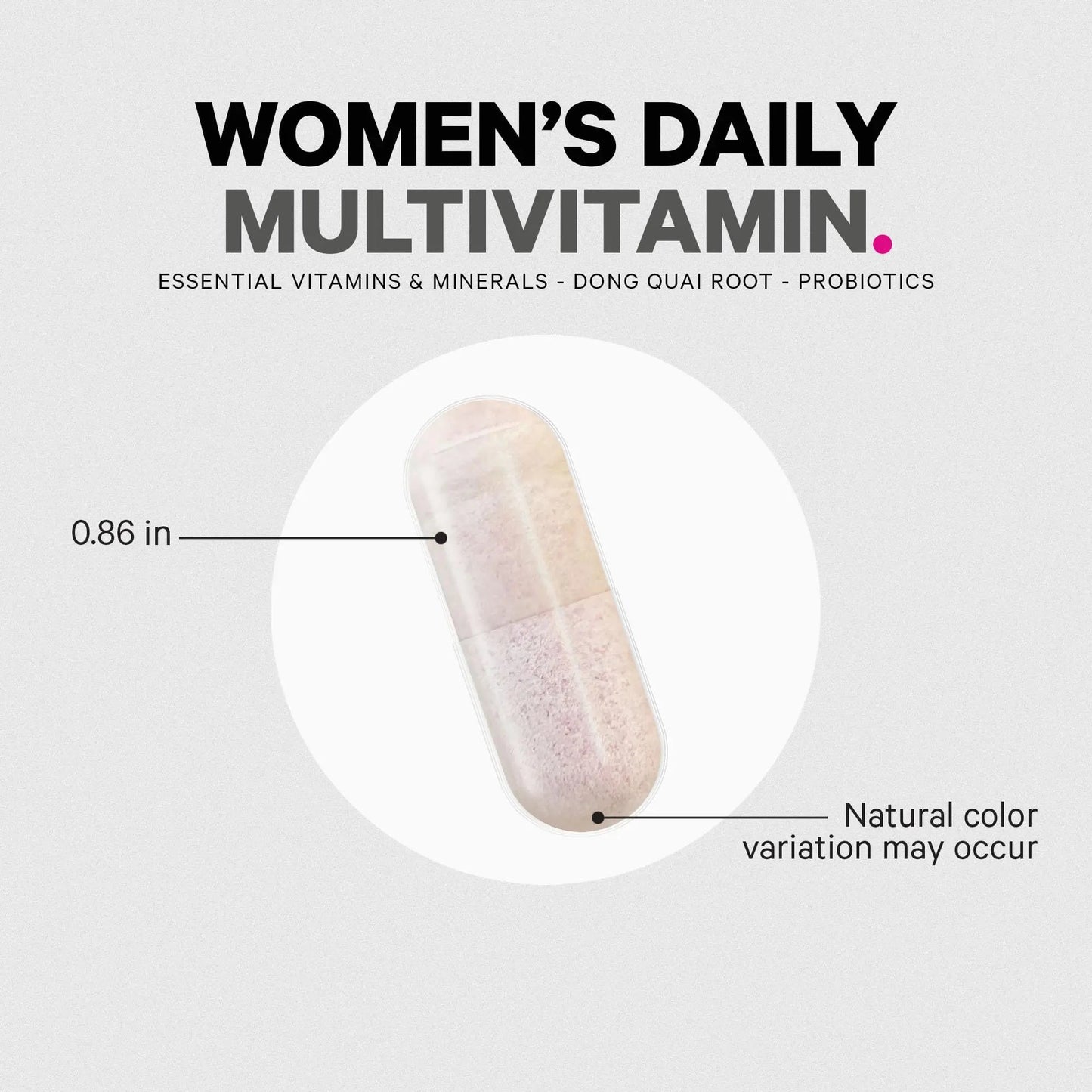Codeage Women’s Multivitamin - Vitamins A, C, D3, E, B6, B12, Folate, Calcium, Magnesium, Iron, Dong Quai, Probiotics - 1 Capsule Per Serving - Maple Wellness Supplements