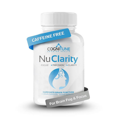 CogniTune NuClarity Brain Supplement for Memory and Focus - Caffeine-Free Nootropic for Mental Clarity Without Jitters - with Ginkgo Biloba, Bacopa Monnieri, Alpha-GPC for Cognitive Support - Maple Wellness Supplements