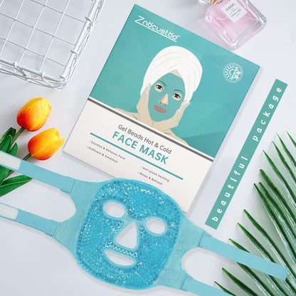 Cold Face Eye Mask Ice Pack Reduce Facial Puff, Dark Circles, Gel Hot Heat Cold Compress Pack, Face SPA Gift for Woman Sleeping - Maple Wellness Supplements