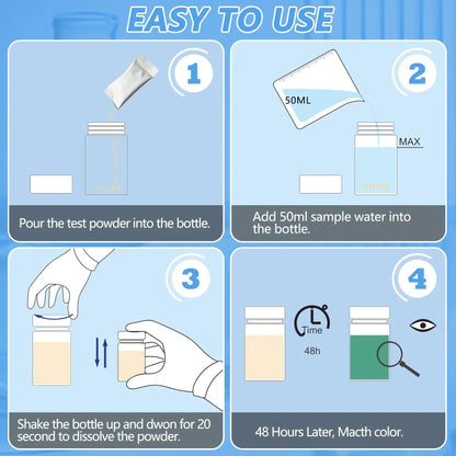 Coliform Bacteria Test Kit: 12-Pack Easy at-Home Well, Tap, Pool, Spring, Pond, Lake Drinking Water Quality Test - Maple Wellness Supplements