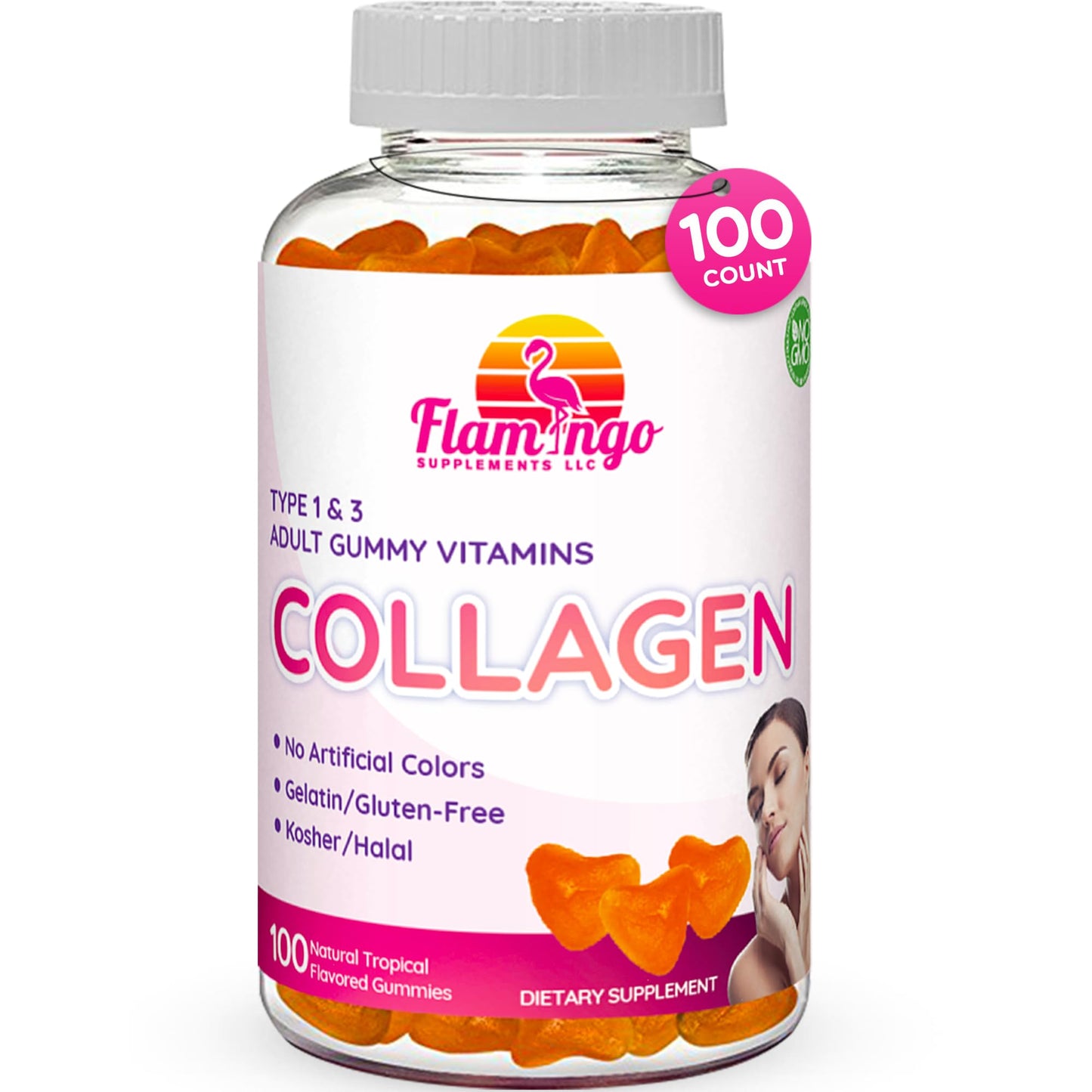Collagen Gummies- Natural Marine Collagen for Women, and Men- Collagen Supplements for Skin Hair, Nails- Hydrolyzed Type 2 & 1 3- Replace Pills and Powders - No Gelatin, Kosher, Halal- 100 Ct. - Maple Wellness Supplements