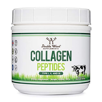 Collagen Peptides Powder - Hydrolyzed Collagen, Keto Safe - 16.08oz - Multi Type 1, 2 - Maple Wellness Supplements