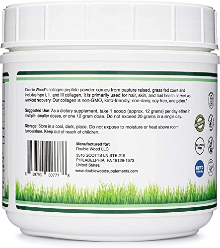 Collagen Peptides Powder - Hydrolyzed Collagen, Keto Safe - 16.08oz - Multi Type 1, 2 - Maple Wellness Supplements