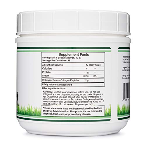 Collagen Peptides Powder - Hydrolyzed Collagen, Keto Safe - 16.08oz - Multi Type 1, 2 - Maple Wellness Supplements