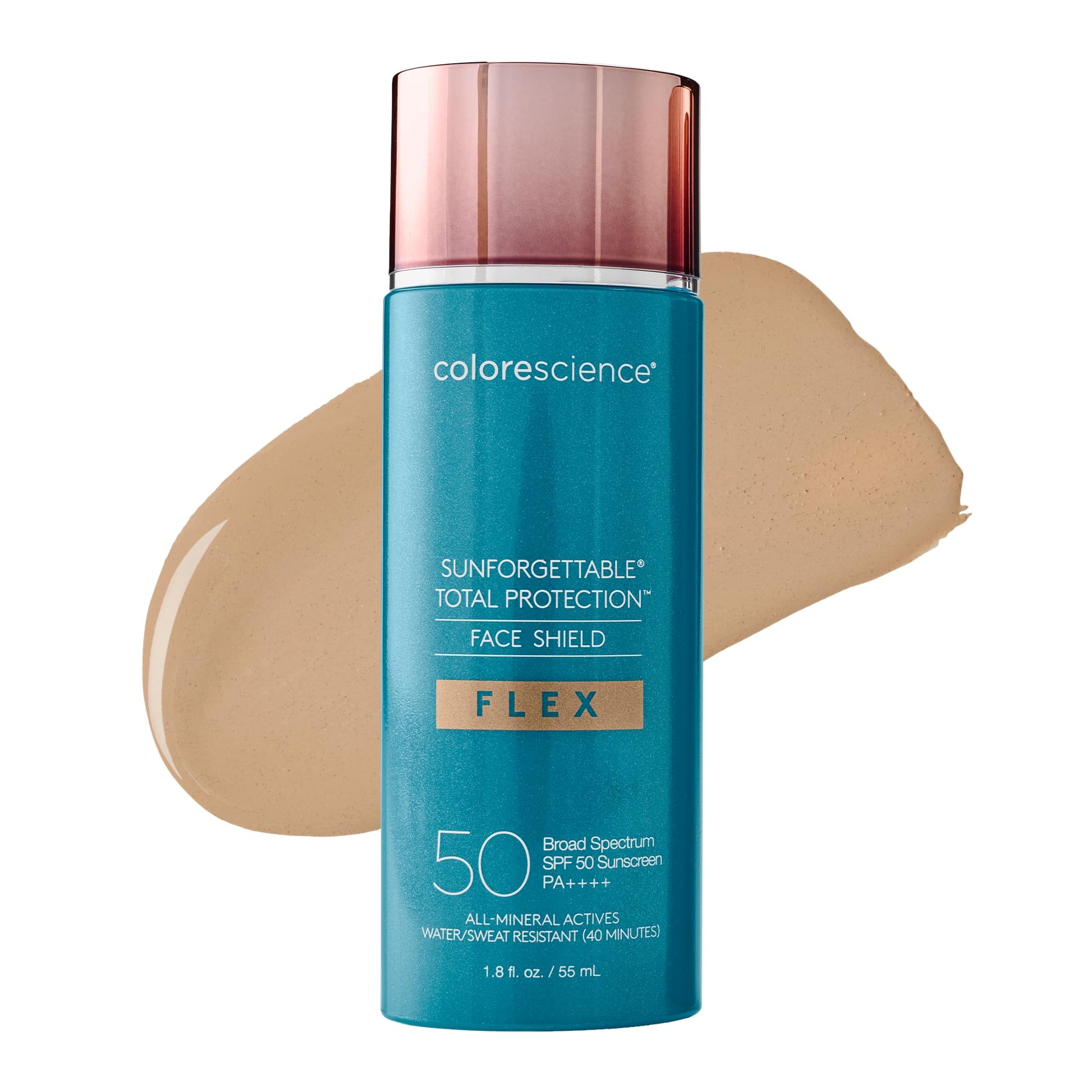 Colorescience Total Protection Face Shield Flex SPF 50, Zinc Oxide Formula, Medium, 1.8 fl. oz. - Maple Wellness Supplements