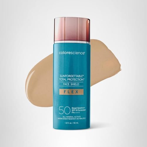 Colorescience Total Protection Face Shield Flex SPF 50, Zinc Oxide Formula, Medium, 1.8 fl. oz. - Maple Wellness Supplements