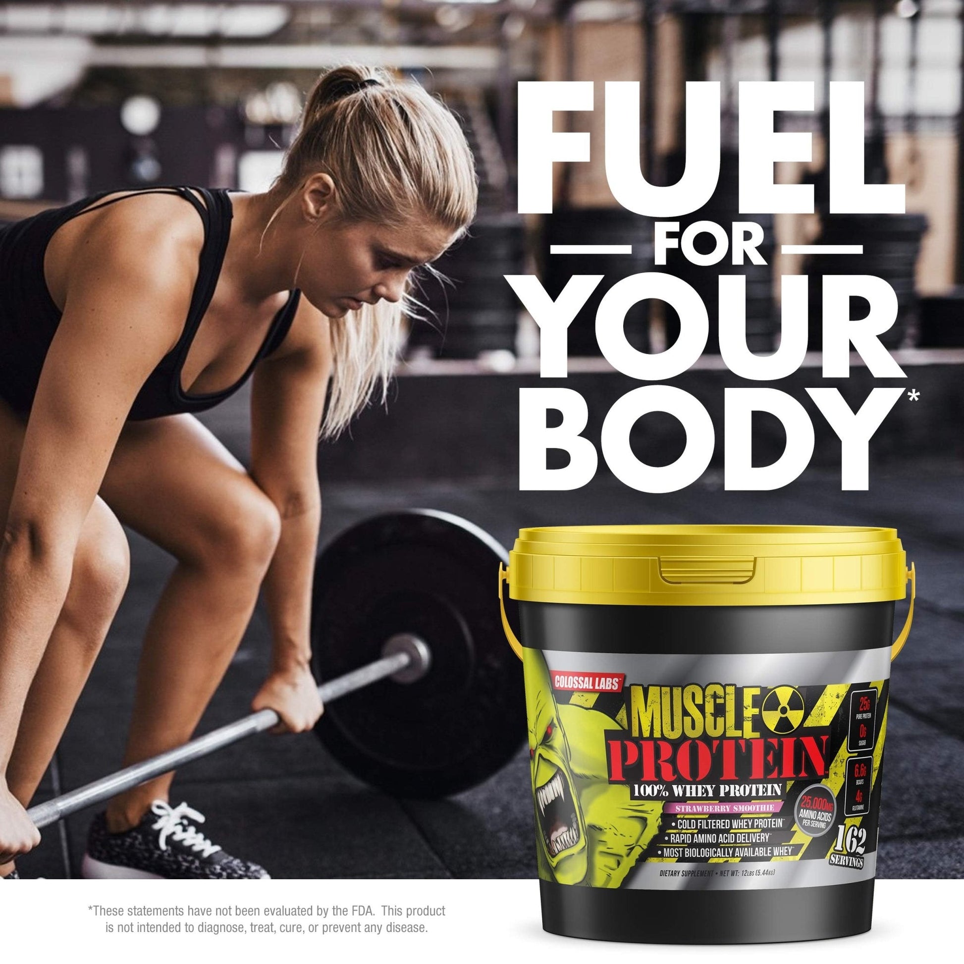 COLOSSAL LABS Muscle Protein Whey Powder [12 lbs/Pack of 1]-Strawberry Protein - Maple Wellness Supplements