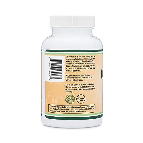 Colostrum Supplement 120 Capsules, 1,000mg per Serving (Bovine Colostrum Powder - Maple Wellness Supplements