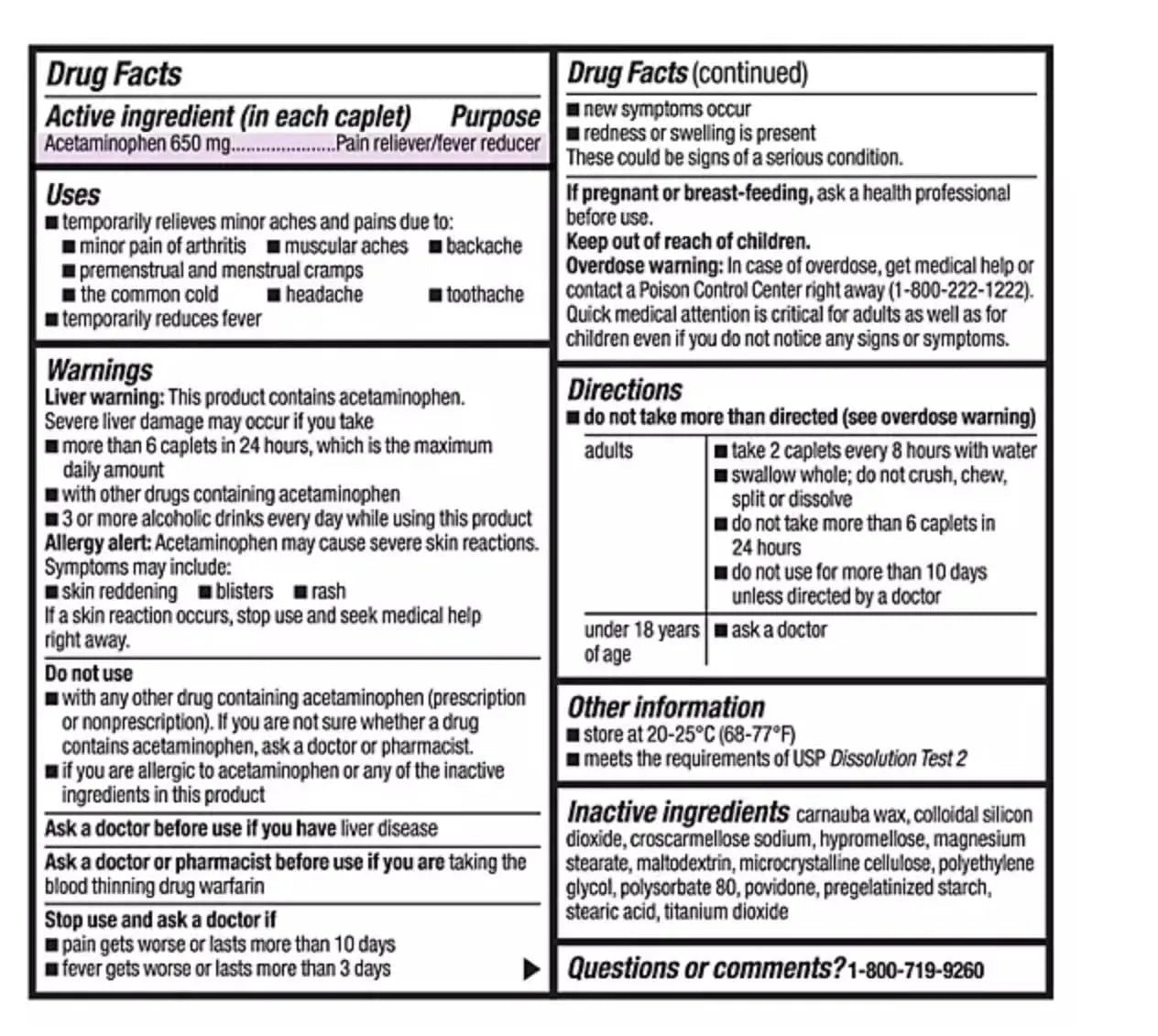 Compare to Tylenol Arthritis Pain Active Ingredient. - Member's Mark - Arthritis Pain Reliever, Extended Release, Acetaminophen 650 mg, 400 CapletsQ - Maple Wellness Supplements