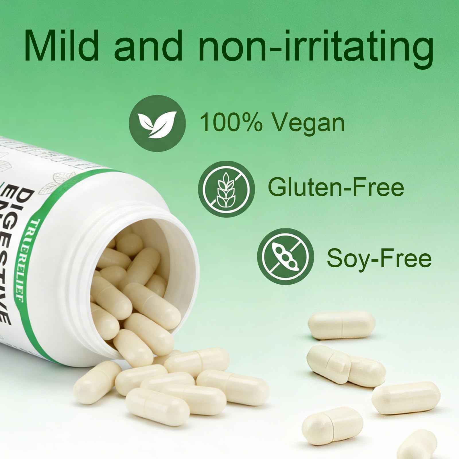 Complete Digestive Enzymes Supplement for Gut Health & Bloating Relief - Enhanced with Lipase Amylase Bromelain for Protein Carb - Maple Wellness Supplements