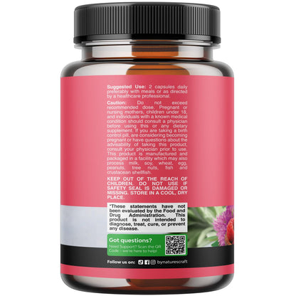 Complete Herbal Menopause Supplement for Women - Female Hormone Balance Capsules for Night Sweats Hot Flashes & Mood Swings with Dong Quai, Chaste Berry & Black Cohosh Root - 60 Count - Maple Wellness Supplements
