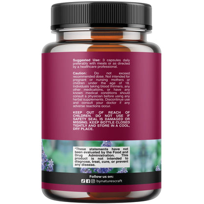 Complete Herbal Menopause Supplement for Women - Soy Free Female Hormone Balance Capsules for Night Sweats Hot Flashes & Mood Swings with Dong Quai, Chaste Berry & Black Cohosh Root - 75 Count - Maple Wellness Supplements