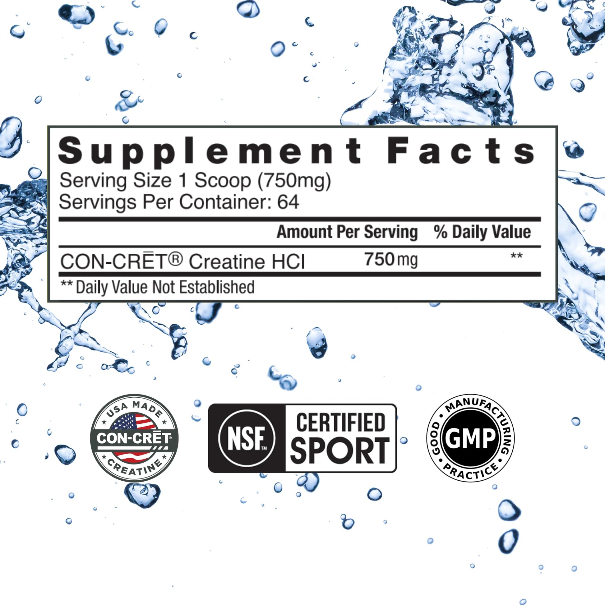 CON-CRET Creatine HCl Powder | Muscle, Cognitive, Cellular Energy Support | No Bloating or Cramps - Maple Wellness Supplements