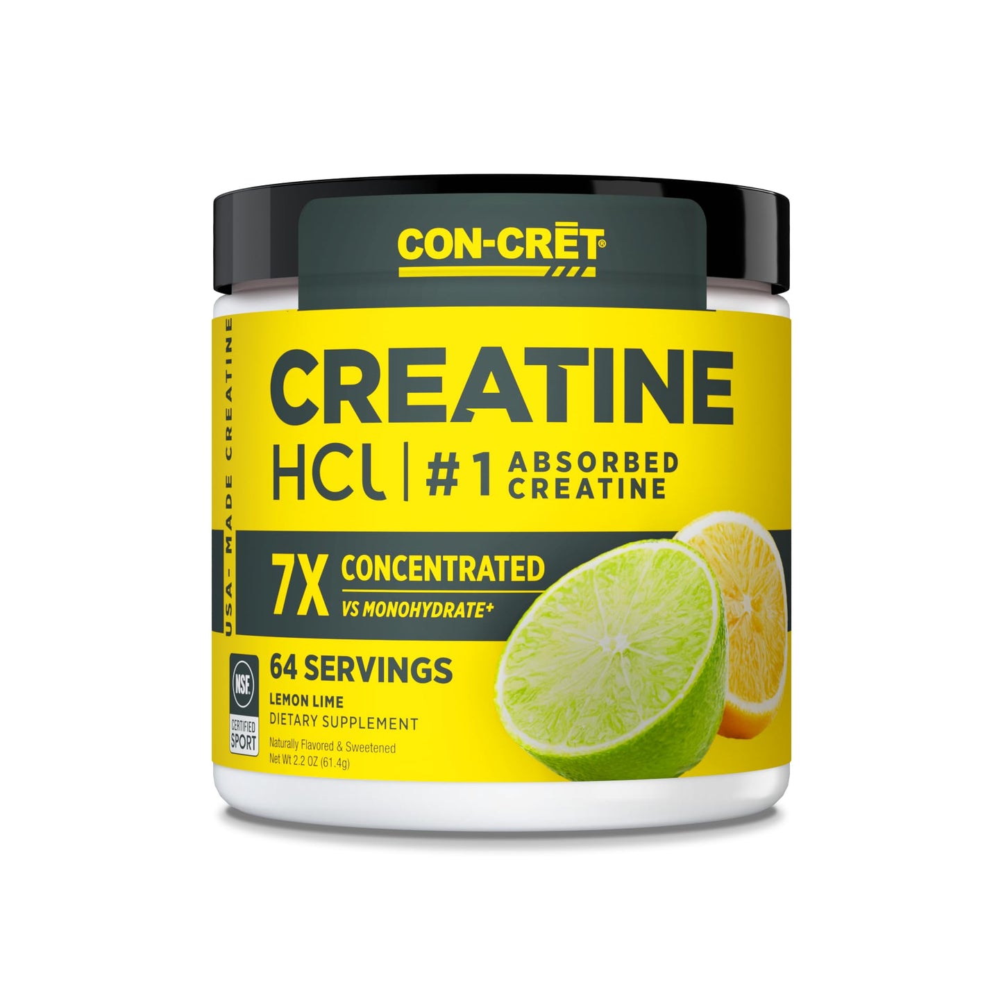CON-CRET Creatine HCl Powder | Muscle, Cognitive, Cellular Energy Support | No Bloating or Cramps | USA Made & NSF Certified - Maple Wellness Supplements