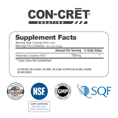 CON-CRET Creatine HCl Powder | Supports Muscle, Cognitive, and Immune Health - Maple Wellness Supplements