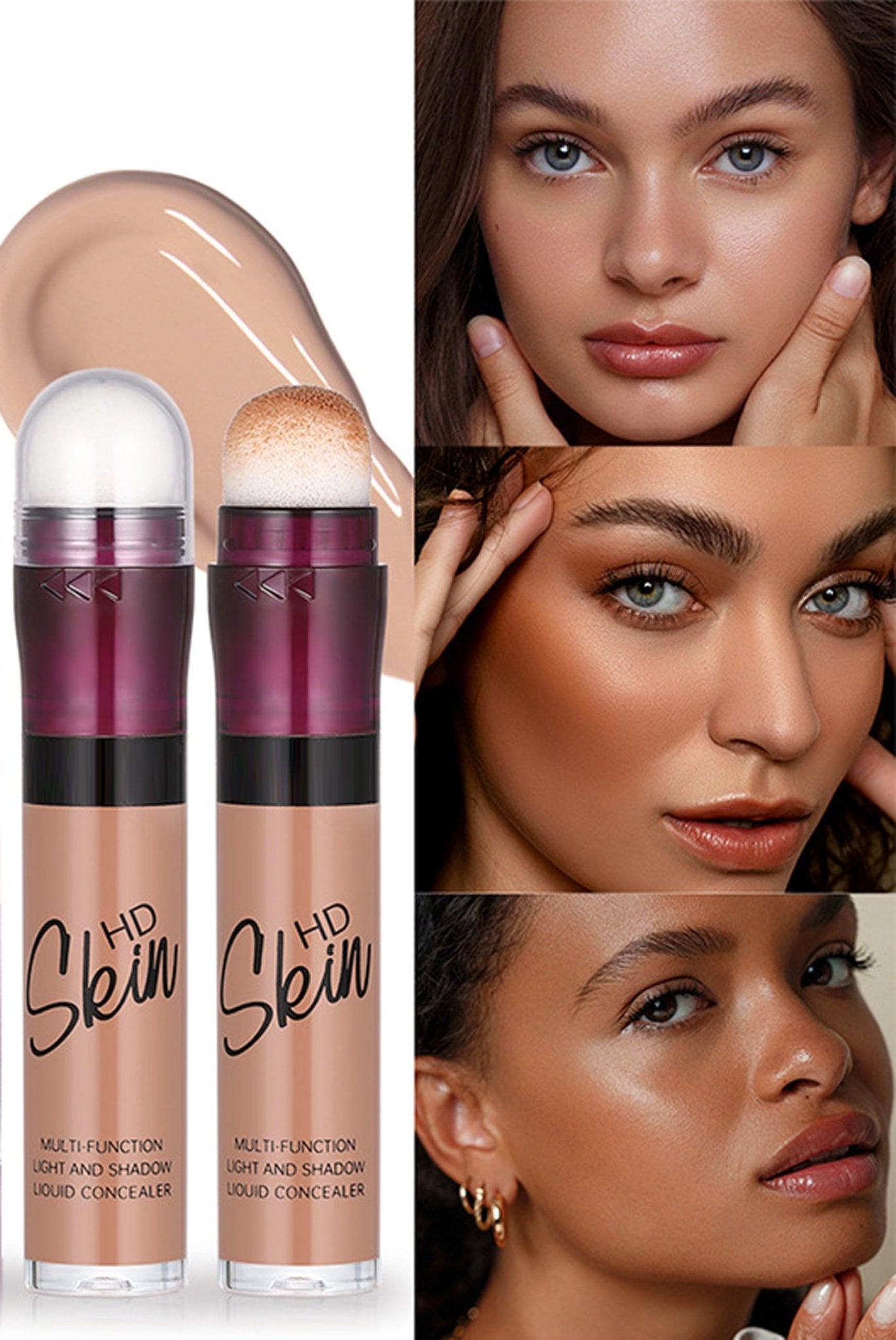 Concealer Stick Foundation Concealer Moisturizing Hydration Brightening Skin Tone Concealer Oil Control Waterproof With Applicator Cushion - Maple Wellness Supplements