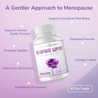 Concepta Solutions Menopause Support - Menopause Relief and Weight Management Support - for Hot Flashes, Night Sweats Relief and Energy - 120 Capsules - Made in USA - Maple Wellness Supplements