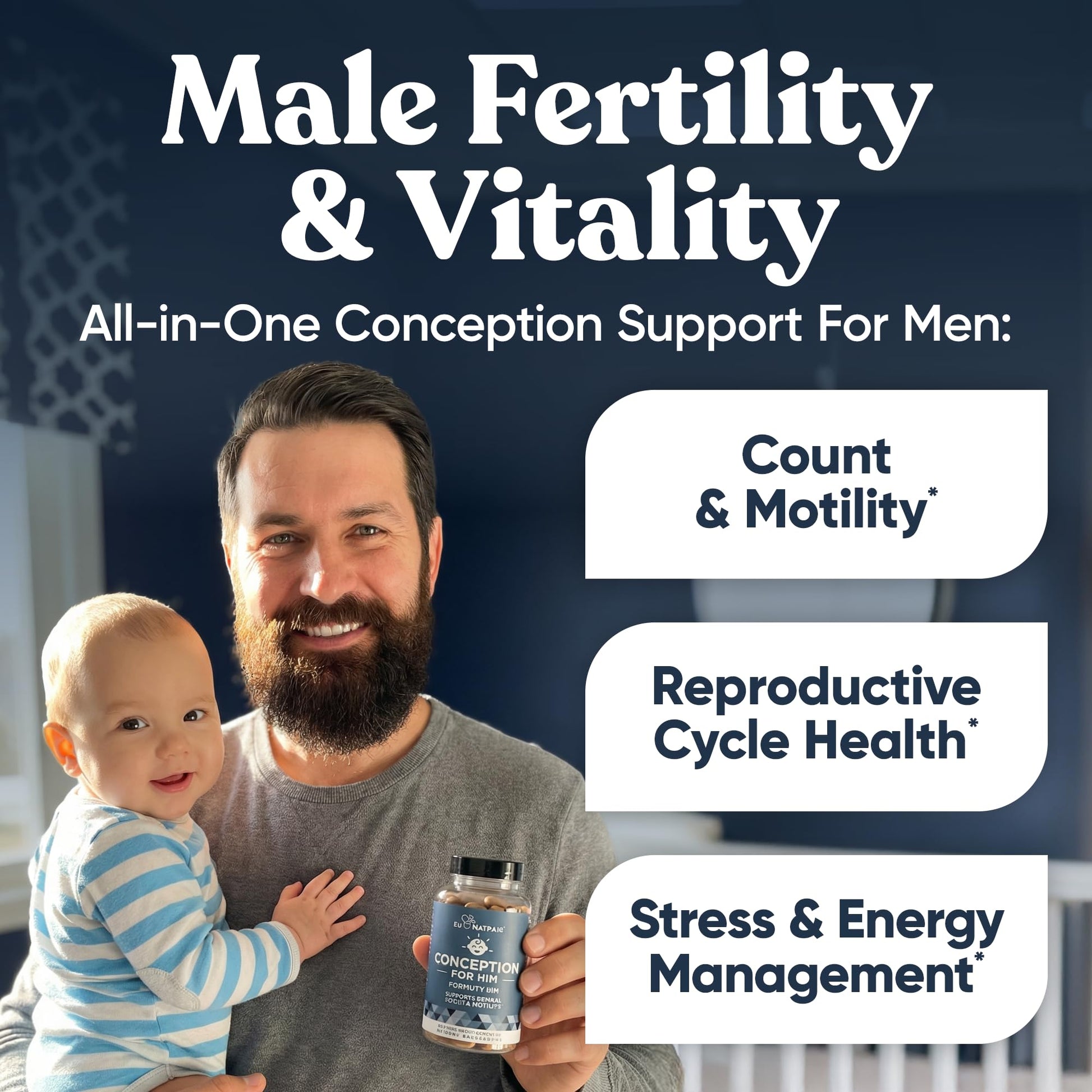 Conception for Him and Vital Liver Bundle - Male Fertility Booster & Prenatal Supplement + 9-in-1 Liver Support - Maple Wellness Supplements