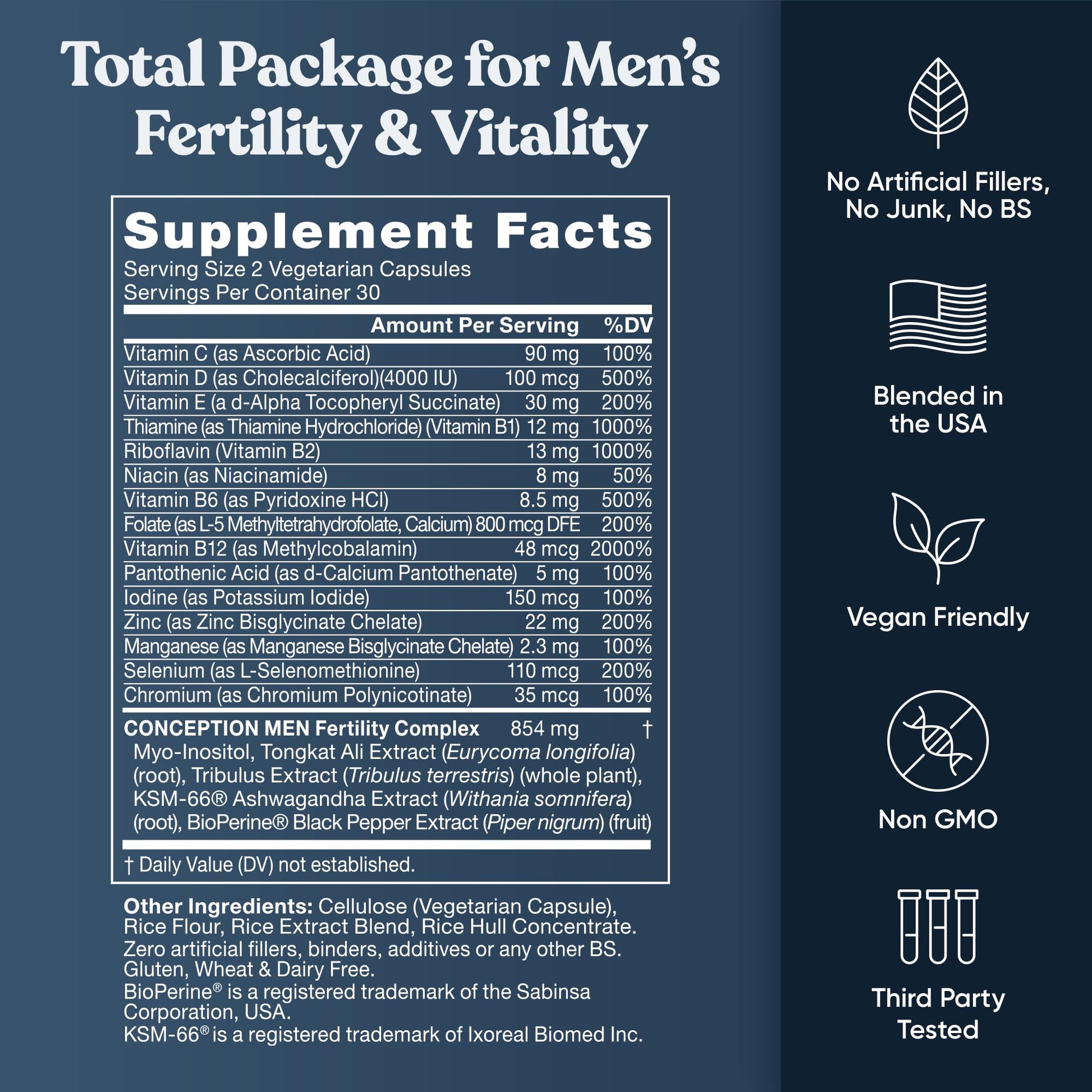 Conception for Him and Vital Liver Bundle - Male Fertility Booster & Prenatal Supplement + 9-in-1 Liver Support - Maple Wellness Supplements