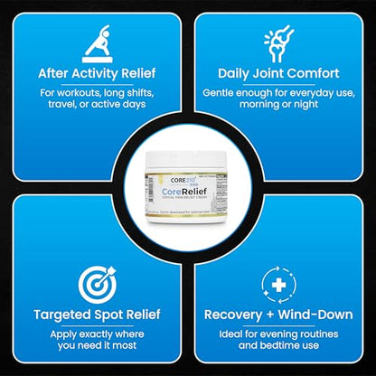 CopperJoint CoreRelief 2oz - Joint Pain Relief Cream for Knee, Neck, Hip, Shoulder & Simple Backache, Arthritis Cream Pain Reliever, Daily Cooling Non-Greasy Menthol Sore Muscle Rub - Maple Wellness Supplements