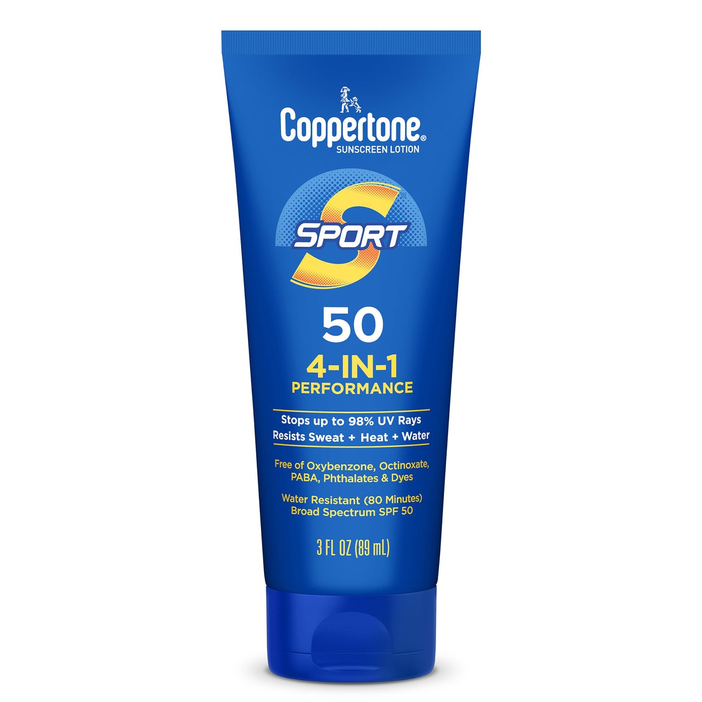 Coppertone SPORT Sunscreen Lotion Broad Spectrum SPF 50 (3 Fluid Ounce) (Packaging may vary) - Maple Wellness Supplements