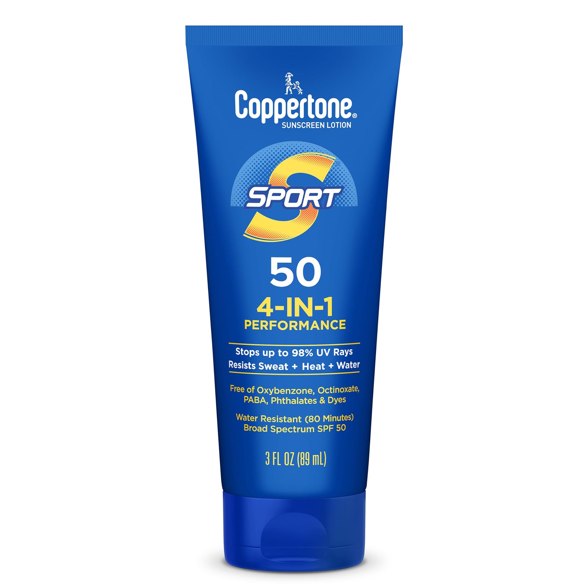 Coppertone SPORT Sunscreen Lotion Broad Spectrum SPF 50 (3 Fluid Ounce) (Packaging may vary) - Maple Wellness Supplements