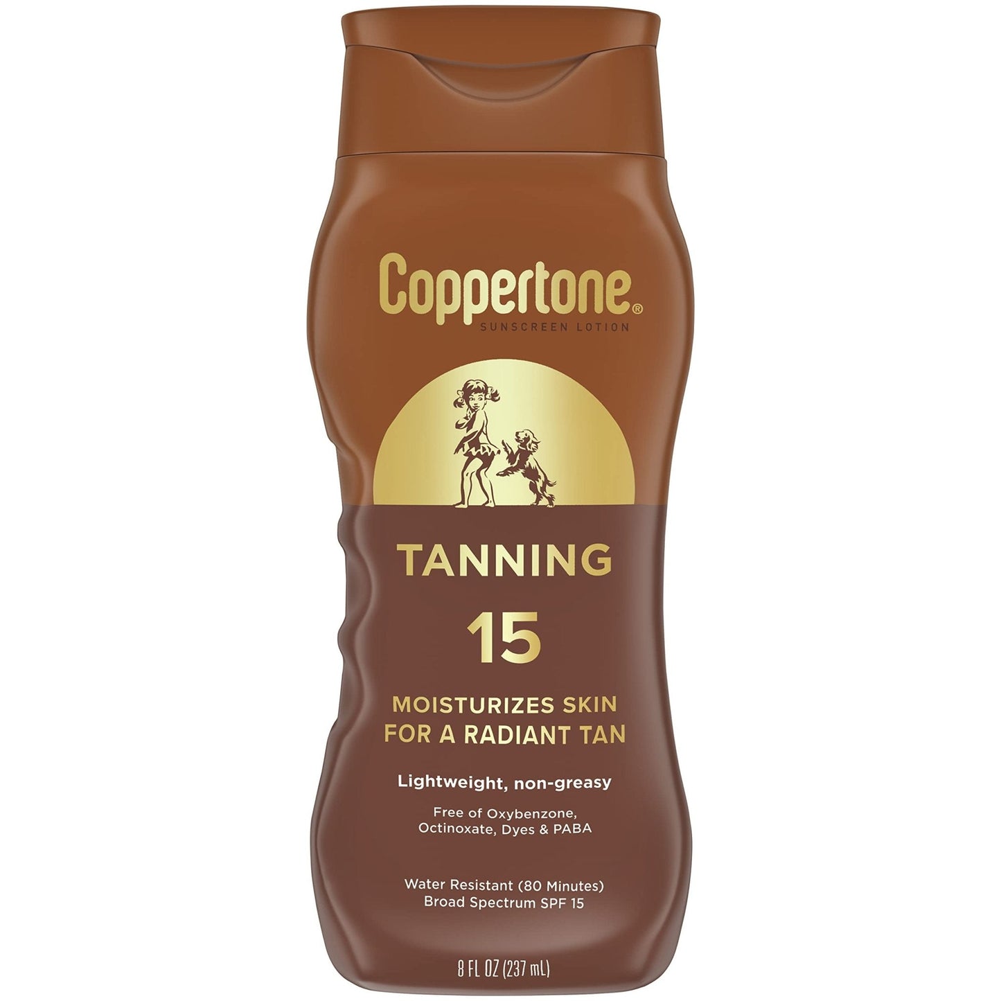 Coppertone Tanning Sunscreen Lotion, SPF 15, Lightweight and Non Greasy Sunscreen, Water Resistant, Oxybenzone Free - Maple Wellness Supplements