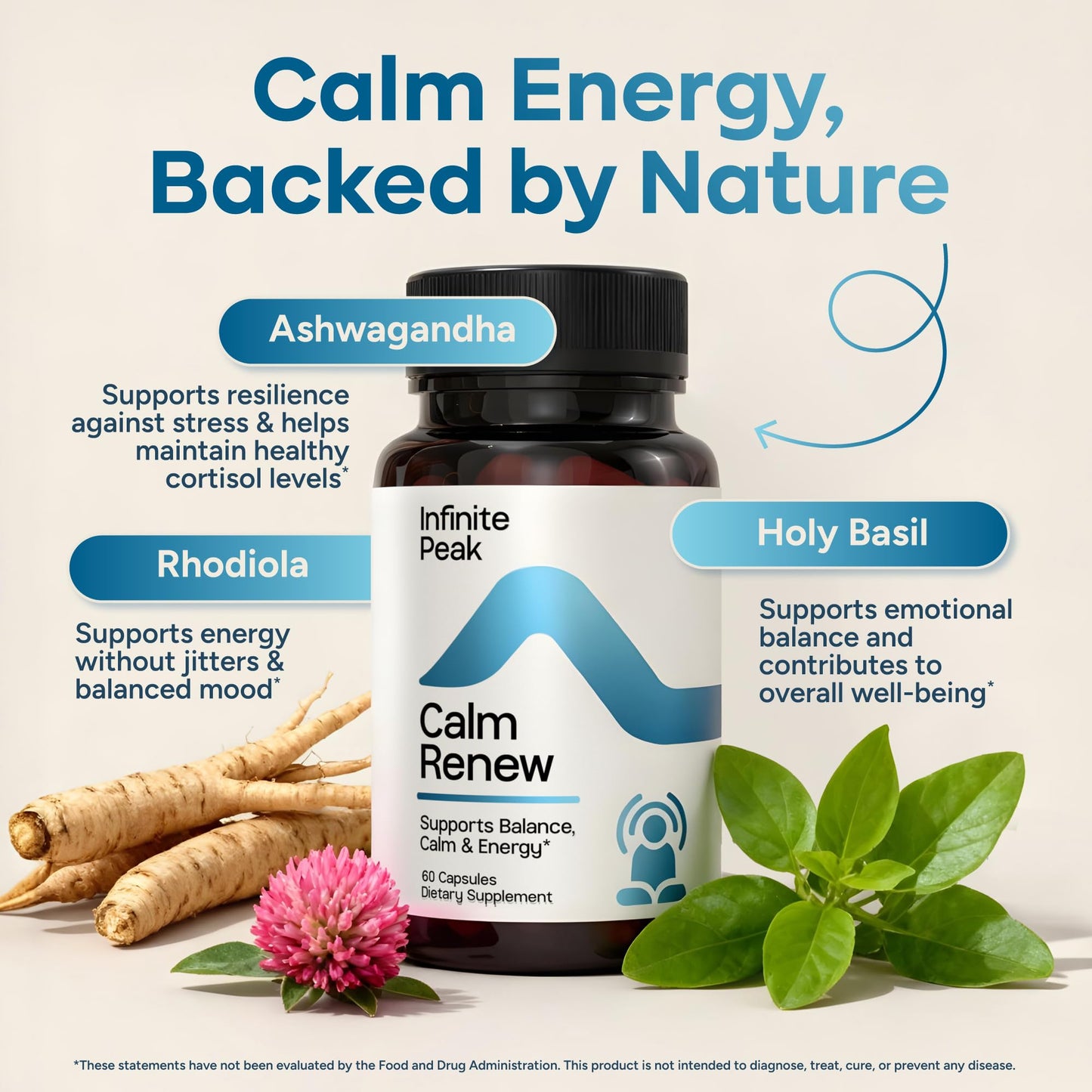 Cortisol & Adrenal Support for Busy Women, Stress Support with Ashwagandha, Rhodiola & Holi Basil | Helps Emotional Balance | Cortisol Supplements for Women to Manage your Day | Non-GMO | 60 Capsules - Maple Wellness Supplements