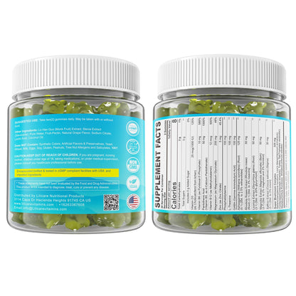 Cortisol Gummies for Women & Men, Sugar Free Cortisol Reducer Supplements w/ Magnesium, Ashwagandha, Mushroom, L-theanine, Rhodiola, Vitamin B6 B12 for Cortisol Detox, Relax, Sleep Support 2 Pack - Maple Wellness Supplements