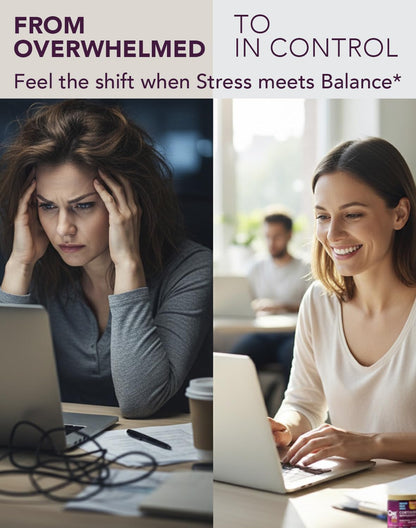 Cortisol Manager – Adrenal Support Supplement for Women & Men – Natural Stress Relief, Calm & Sleep Support – Cortisol Reducer with Ashwagandha, Magnesium, L-Theanine & Rhodiola – 90 Vegan Capsules - Maple Wellness Supplements