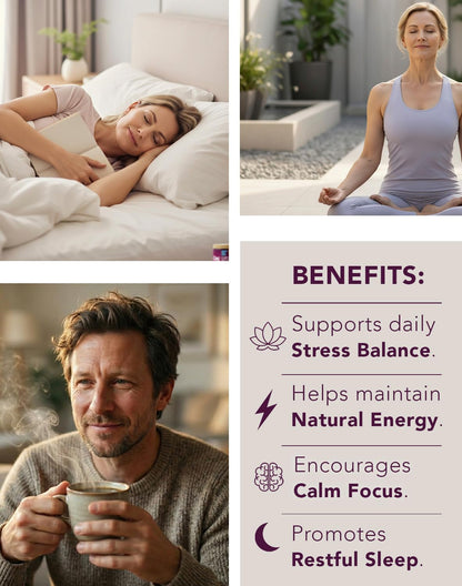 Cortisol Manager – Adrenal Support Supplement for Women & Men – Natural Stress Relief, Calm & Sleep Support – Cortisol Reducer with Ashwagandha, Magnesium, L-Theanine & Rhodiola – 90 Vegan Capsules - Maple Wellness Supplements