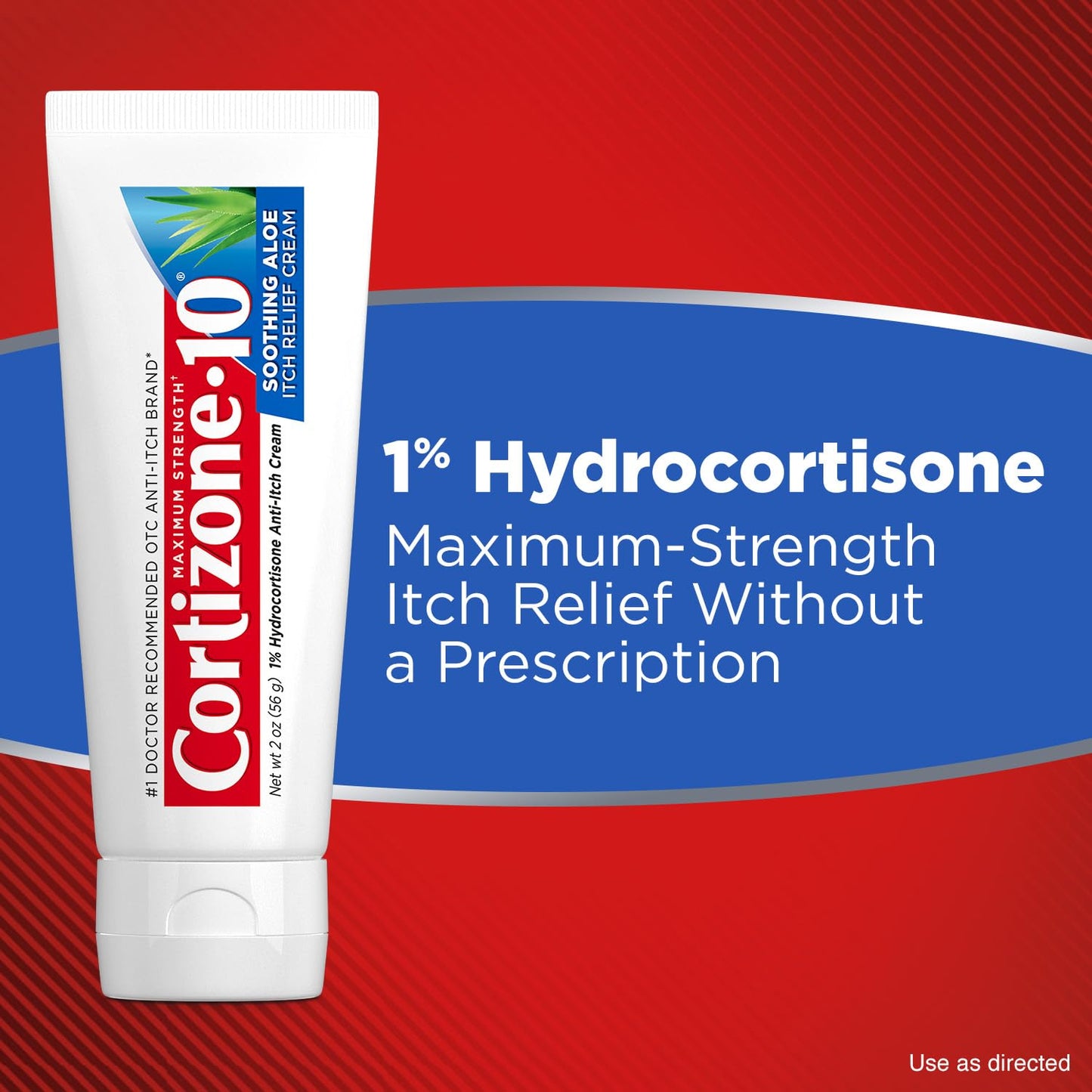 Cortizone-10 Maximum Strength Soothing Aloe Itch Relief Cream, 1% Hydrocortisone, Fast-Acting, Anti-Itch Cream for Bug Bites, Rash, Eczema, Psoriasis, Poison Ivy, Oak, Sumac & More, 2 oz - Maple Wellness Supplements