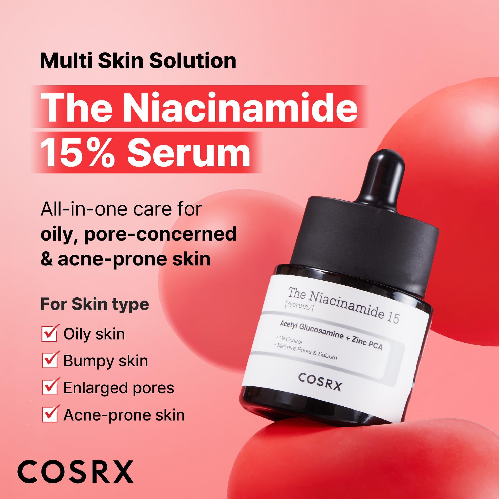 COSRX 15% Niacinamide Face Serum, 0.67 fl oz, Pore Minimizer Serum for Face, Even Skin Tone, Korean Skin Care - Maple Wellness Supplements