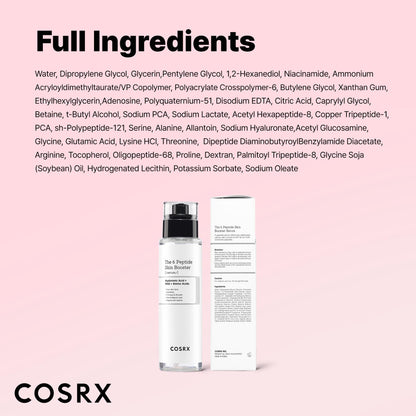 COSRX 6X Peptide Collagen Booster Toner Serum with Copper Peptides, Niacinamide & Hyaluronic Acid Skin Renewal Boosting - Maple Wellness Supplements