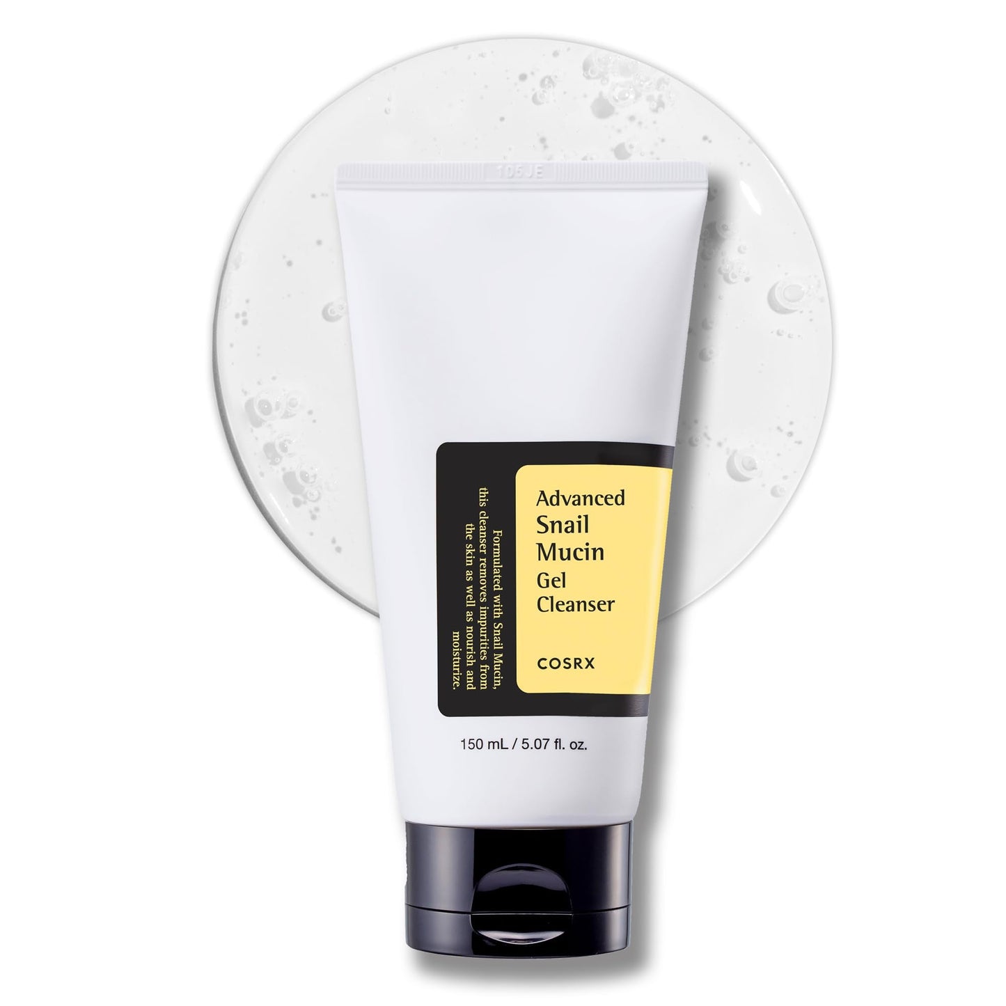 COSRX Advanced Snail Mucin Gel Cleanser, 5.07 Fl Oz / 150 mL, Rich Daily Deep Cleansing Gel for Dry & Sensitive Skin - Maple Wellness Supplements