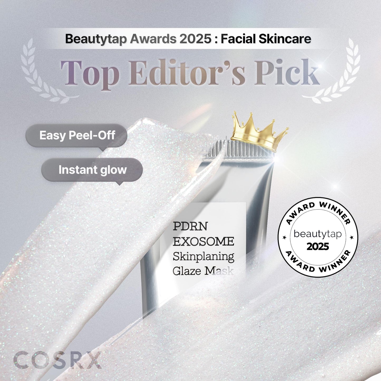 COSRX PDRN EXOSOME Glaze Wrapping Mask with SALMON DNA PDRN, Easy Peel-Off Overnight Mask for Glass Skin, Firmness - Maple Wellness Supplements