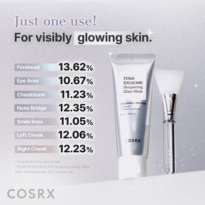 COSRX PDRN EXOSOME Glaze Wrapping Mask with SALMON DNA PDRN, Instant Glow, Easy Peel-Off Overnight Mask for Glass Skin, Firmness, Elasticity & Skin Texture Care, Mothers day gift, Korean Skin Care - Maple Wellness Supplements