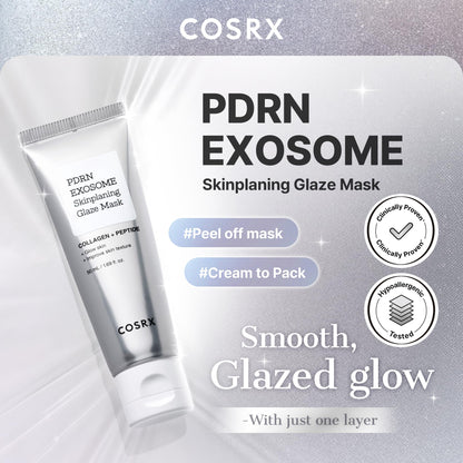 COSRX PDRN EXOSOME Glaze Wrapping Mask with SALMON DNA PDRN, Instant Glow, Easy Peel-Off Overnight Mask for Glass Skin, Firmness, Elasticity & Skin Texture Care, Mothers day gift, Korean Skin Care - Maple Wellness Supplements