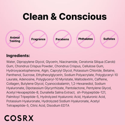 COSRX Pink Peptides Collagen Hydrogel Eye Patch for Puffy Eyes and Dark Circles, Under Eye Mask, 60 Under Eye Patches, Korean Skin Care - Maple Wellness Supplements