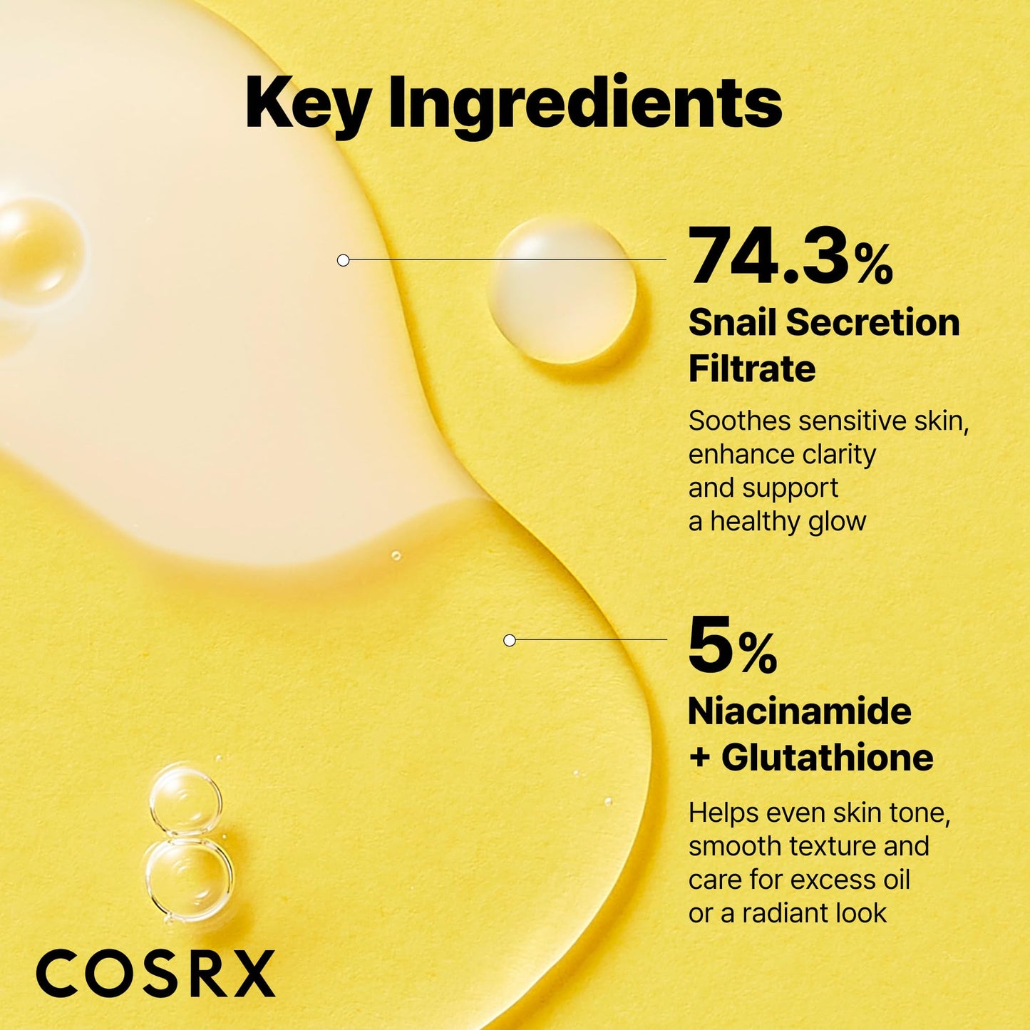 COSRX Snail Mucin 74% + Niacinamide 5% Dual Essence, Anti Aging Face Serum for Dull Skin, Sensitive Skin, Korean Skin Care, 2.70 fl.oz / 80ml - Maple Wellness Supplements