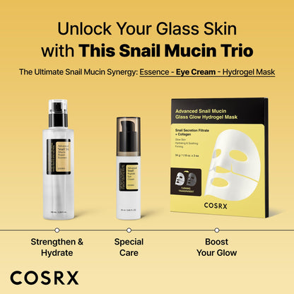 COSRX Snail Mucin Peptide Under Eye Cream, 0.84 fl oz, 73.7% Snail Mucin and Niacinamide, Eye Care - Maple Wellness Supplements