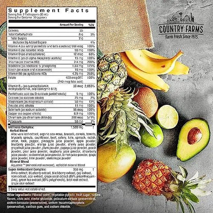 Country Farms Liquid Multivitamin, Vitamins and Minerals for Immune Support and Energy, Herbal Blend, Vegan - Maple Wellness Supplements