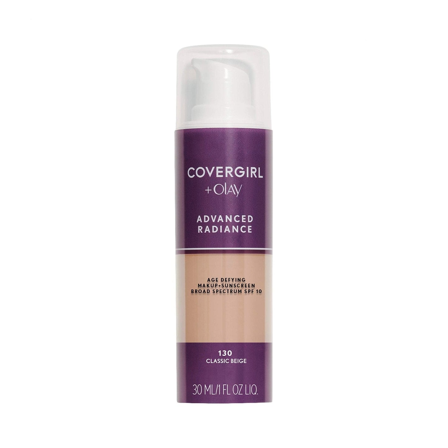 COVERGIRL Advanced Radiance Age-Defying Foundation Makeup, Classic Beige, 1 oz (Packaging May Vary) - Maple Wellness Supplements