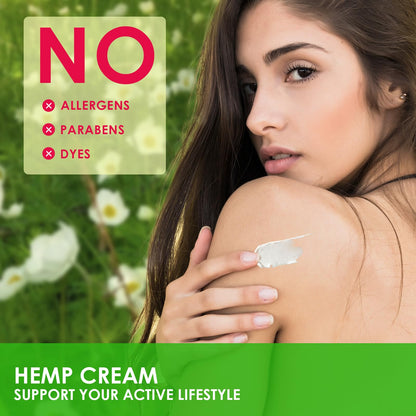 cozyuever 8.5 Oz Hemp Cream with Arnica, Menthol, Aloe, Emu Oil, Turmeric - Maple Wellness Supplements