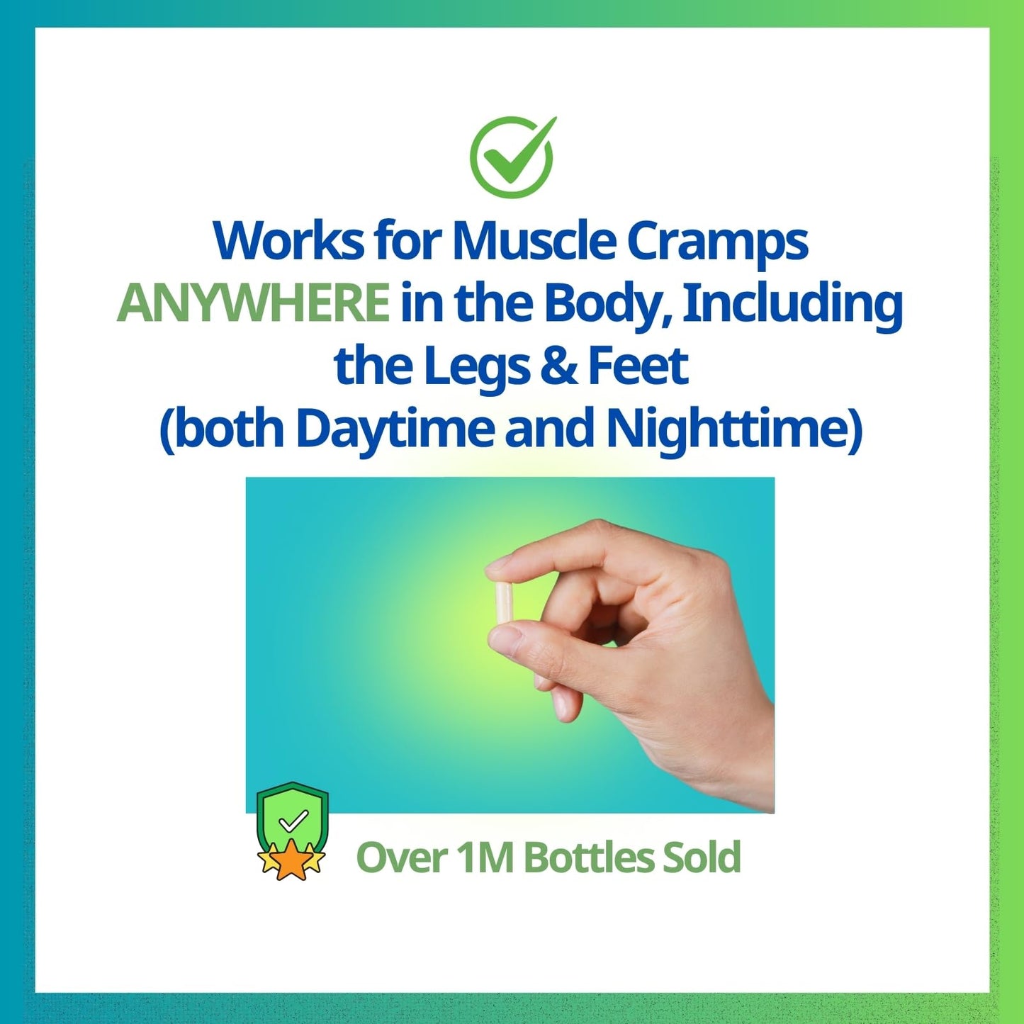 Cramp Defense® Leg Cramps Pills, Relief for All Muscle Cramps, Day and Night. Magnesium Supplement Capsules, 3-6 Month Supply. Non-Laxative - Maple Wellness Supplements