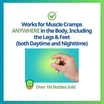 Cramp Defense® Leg Cramps Pills, Relief for All Muscle Cramps, Day and Night. Magnesium Supplement Capsules, 3-6 Month Supply. Non-Laxative - Maple Wellness Supplements