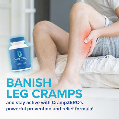 CrampZero Magnesium for Leg Cramps at Night – Potassium Magnesium Supplement with Calcium and Vitamin D3, Supports Muscle Relaxation and Function, Night Leg Cramps Relief, 60 Capsules - Maple Wellness Supplements